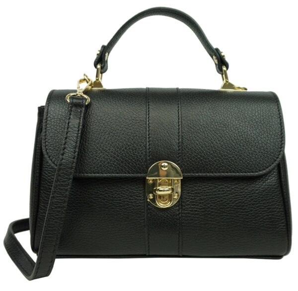 Manon D47100 Leather Handbag with Flap - Image 6